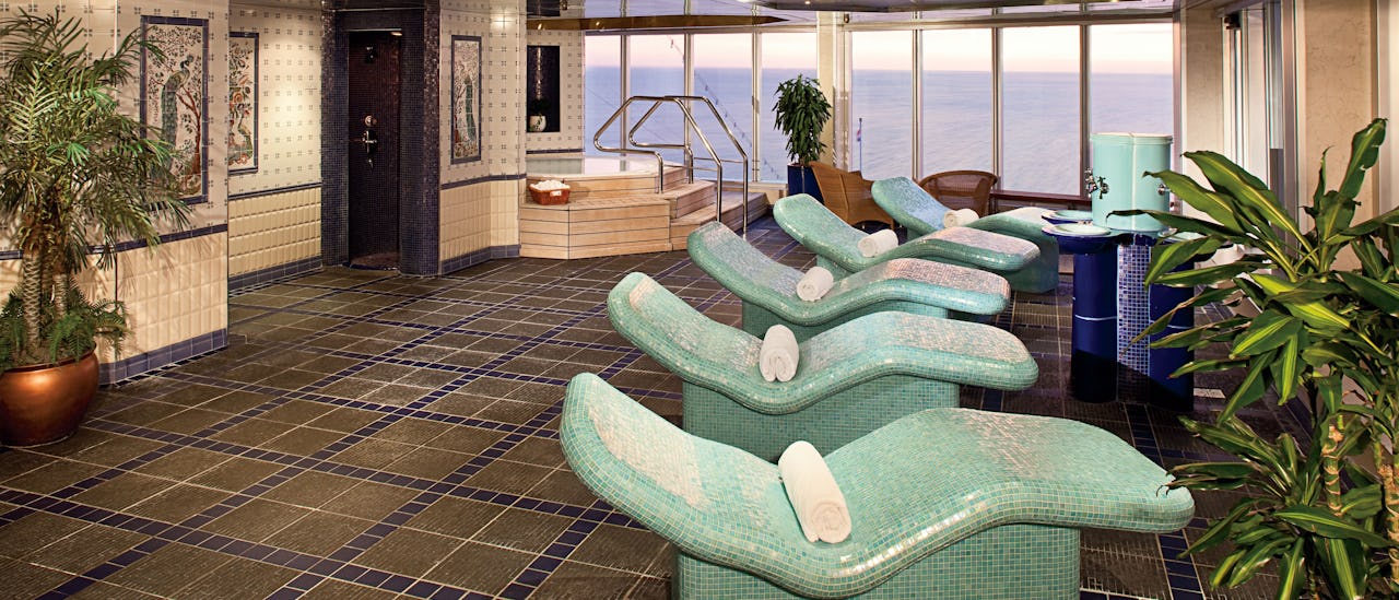 Beheizte Thermalbetten im Spa