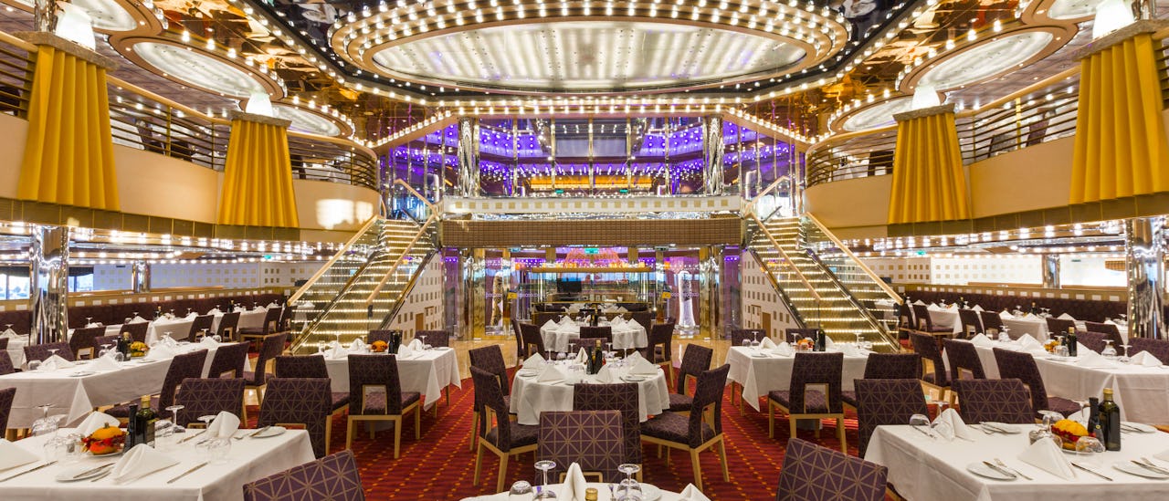 Der Hauptspeisesaal und das Buffetrestaurant sind kostenlos.