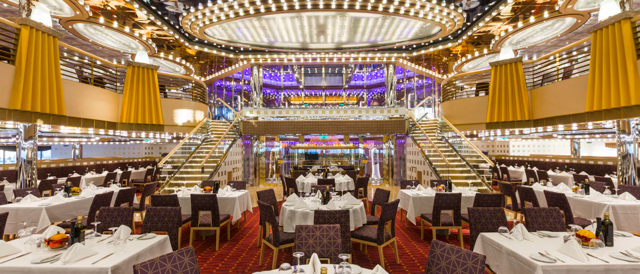 Der Hauptspeisesaal und das Buffetrestaurant sind kostenlos.