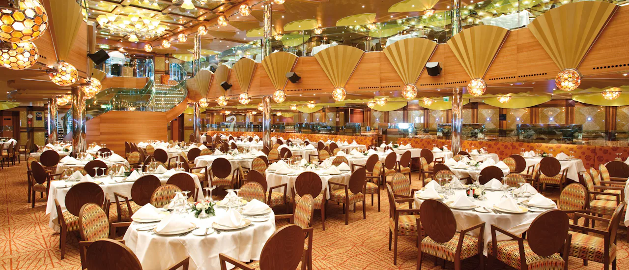 Der Hauptspeisesaal und das Buffetrestaurant sind kostenlos.