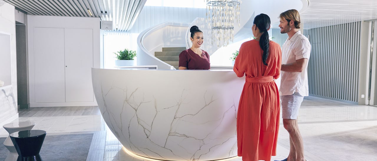 Der Eingang zum Spa